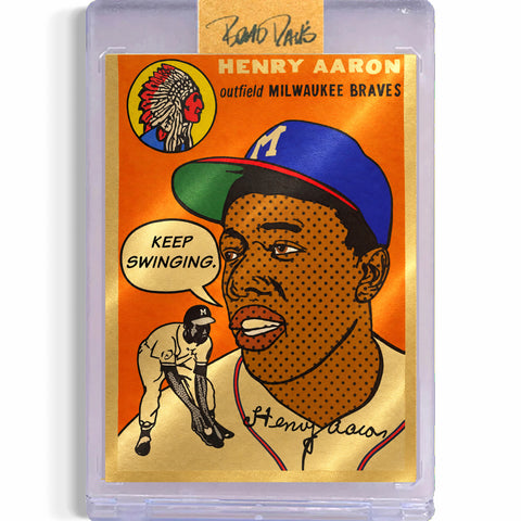 Hank Aaron 1954 (GOLD) Card Art