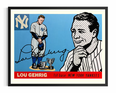 Lou Gehrig 1939 "Piece of History" 11x14 Giclee Print