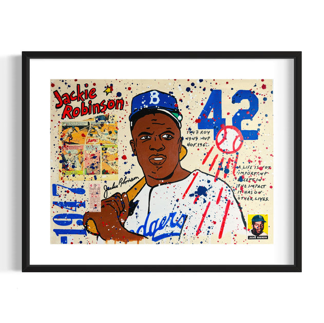 Jackie Robinson, 2023 Giclee Print – Brad Davis Art