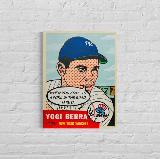 Yogi Berra "Talking Cards" Series, 2024. 1/1 18x24x1.25in Gallery Wrapped Canvas Print