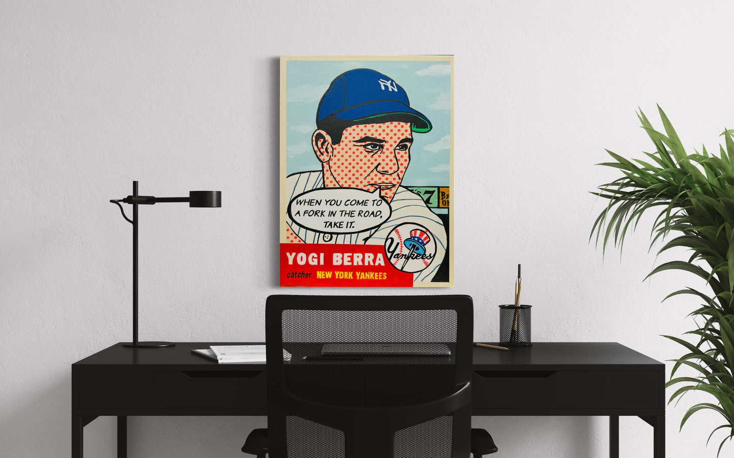 Yogi Berra "Talking Cards" Series, 2024. 1/1 18x24x1.25in Gallery Wrapped Canvas Print