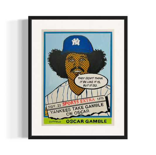 Oscar Gamble 1976 “Talking Cards", 2024 Giclee Print