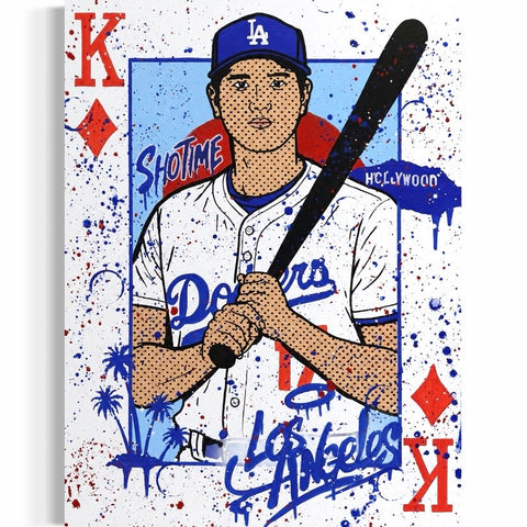 Shohei Ohtani King of Diamonds 1/1 12x16x1.25in Canvas Print