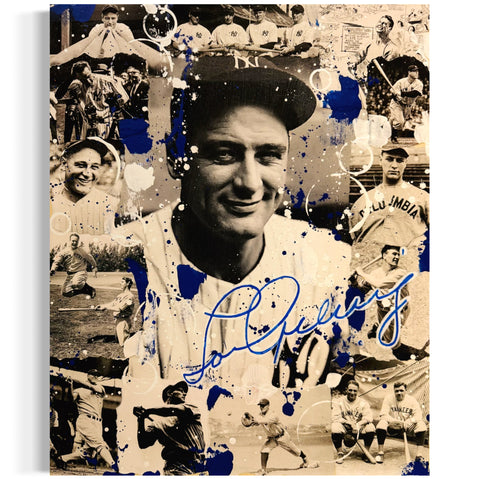 Lou Gehrig, 2025. Original 1/1 on 16x20x1.5in Wood Panel