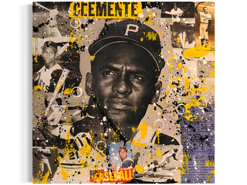 Roberto Clemente, 2025. Original 1/1 Art on 12x12x1.5in Canvas