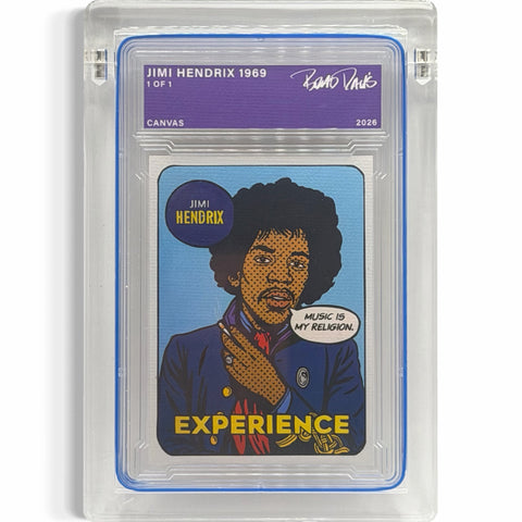 Jimi Hendrix 1969 1/1 Fine Card Art