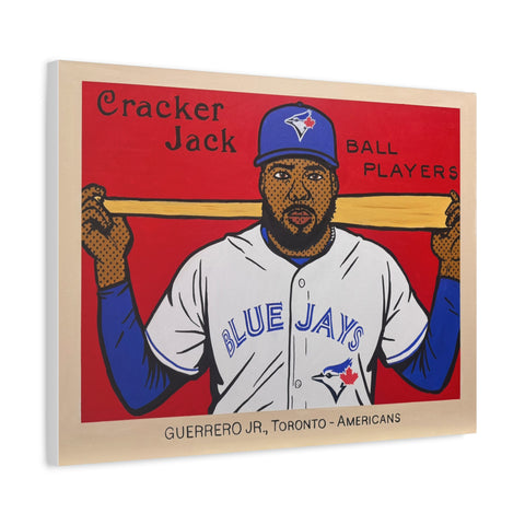 Vladimir Guerrero Jr. Cracker Jack, 2025 18x24 Canvas Print