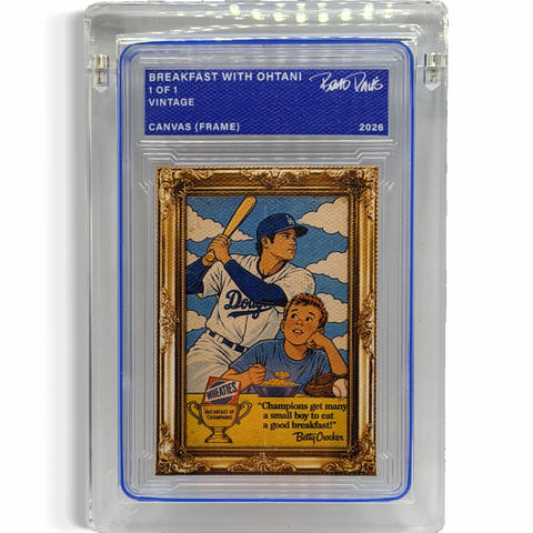 Breakfast with Ohtani 1/1 Fine Card Art