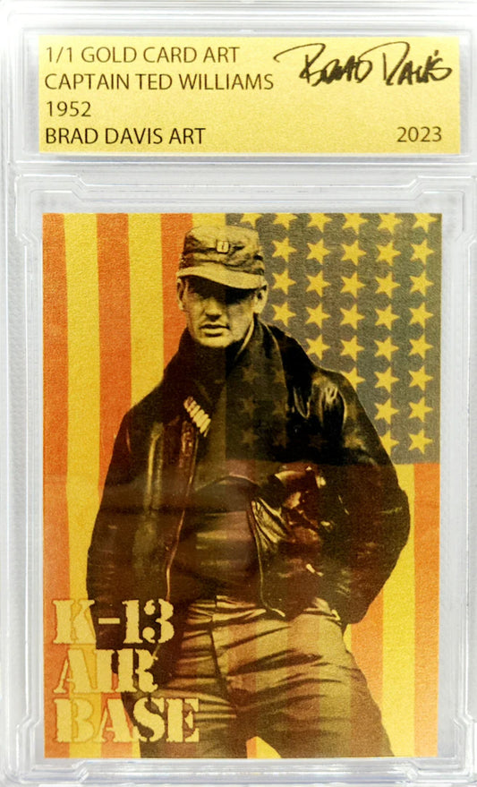 Captain Ted Williams 1/1 Gold Card Art