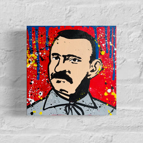 Old Hoss Radbourn Original 1/1 Mini Art on 10x10x1.25in Canvas