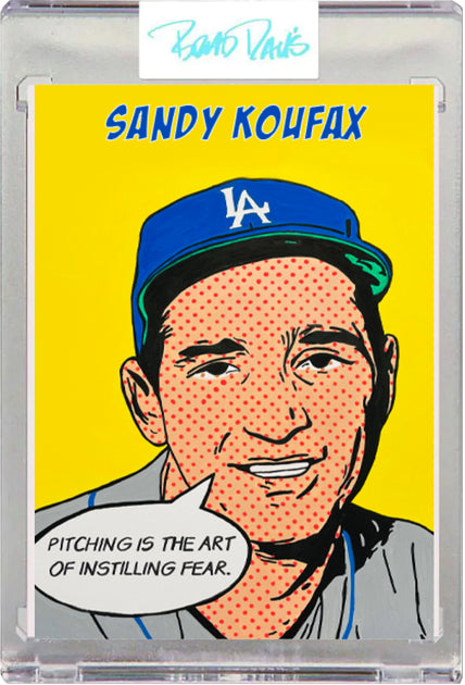 Sandy Koufax Comic Card – Brad Davis Art
