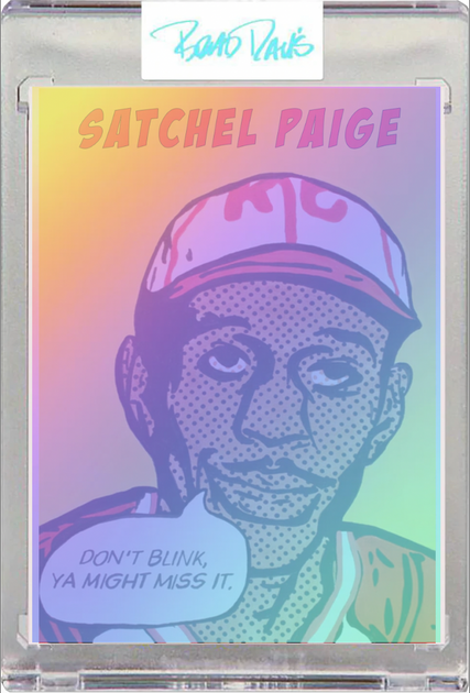 Satchel Paige Comic Card – Brad Davis Art