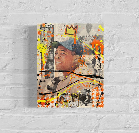 Willie Mays, 2022. Original 1/1 Art on 11x14x1.5in canvas.