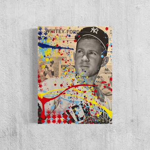 Whitey Ford, 2022. Original 1/1 Art on 11x14x1.5in canvas.