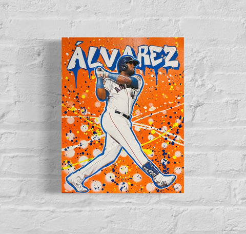 Yordan Álvarez, 2022. Original 1/1 Art on 11x14x1.5in Canvas.