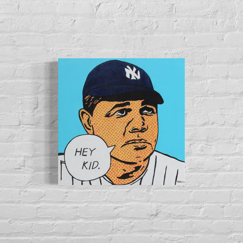Babe Ruth Portraits Series, 2022. Original 1/1 art on 20x20x1.5in canvas.