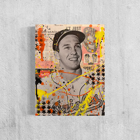 Brooks Robinson, 2022. Original 1/1 Art on 11x14x1.5in canvas.
