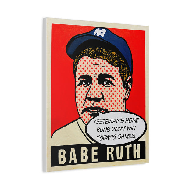 Babe Ruth 1948 "Talking Cards" Series, 2024. 1/1 20x24x1.25in Gallery Wrapped Canvas Print