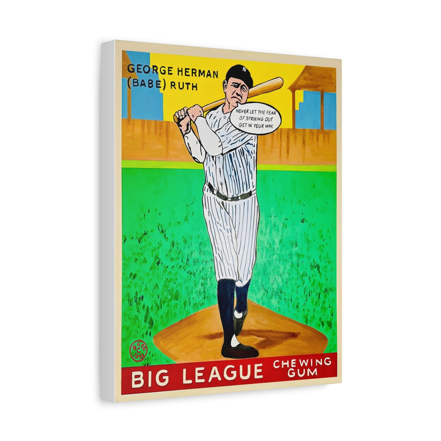 Babe Ruth 1933 1/1 Gallery Wrapped Canvas Print