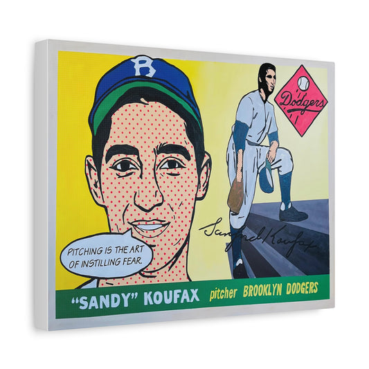 Sandy Koufax 1955 1/1 Gallery Wrapped Canvas Print