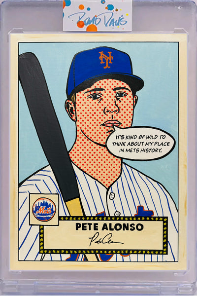 Pete Alonso 1952 “Throwbacks” Card Art