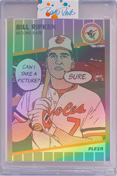 Billy Ripken 1989 “Throwbacks” Card Art Foil /5