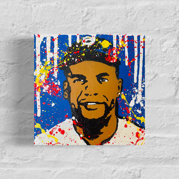 Roy Campanella Original 1/1 Mini Art on 8x8x1.25in Canvas