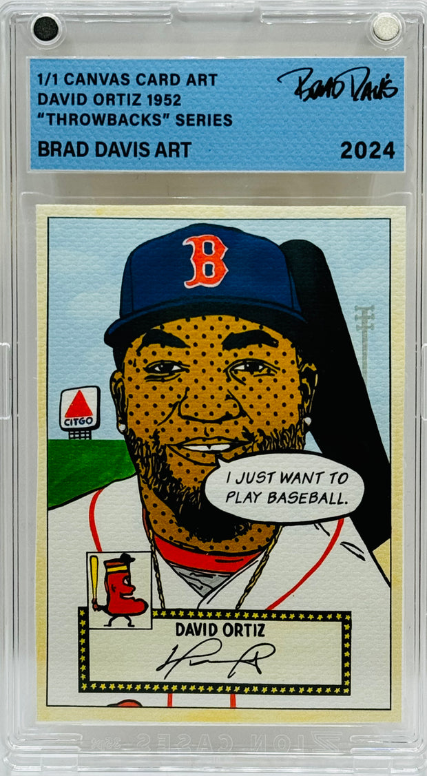 David Ortiz 1952 1/1 Canvas Card Art