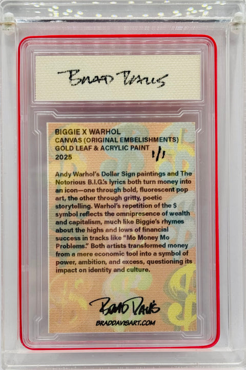 Biggie X Warhol (CANVAS ORIGINAL EMBELISHMENTS ACRYLIC PAINT & GOLD LEAF) Variation 1/1