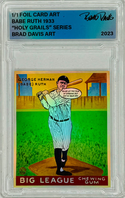 Babe Ruth 1933 “Holy Grails” Series 1/1 Foil Card Art