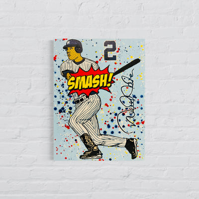 Derek Jeter (SMASH!), 2023. Original 1/1 Art on 18x24x1.5in canvas.