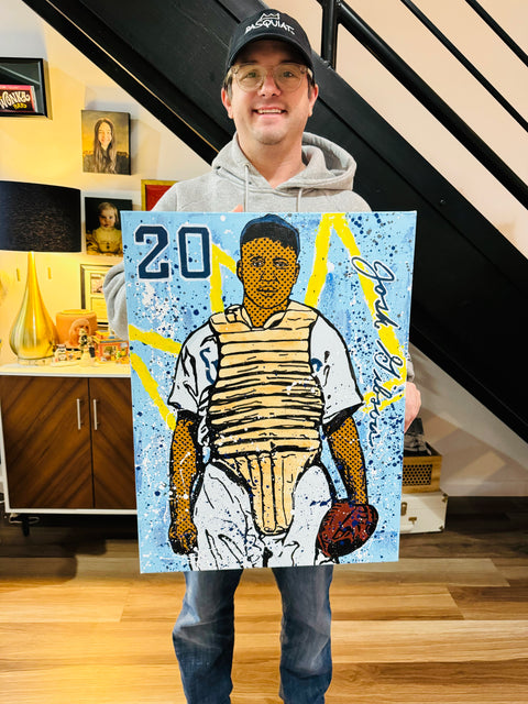 Josh Gibson, 2023. Original 1/1 Art on 18x24x1.5in canvas.