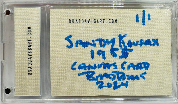 Sandy Koufax 1955 "Holy Grails" 1/1 Canvas Card Art