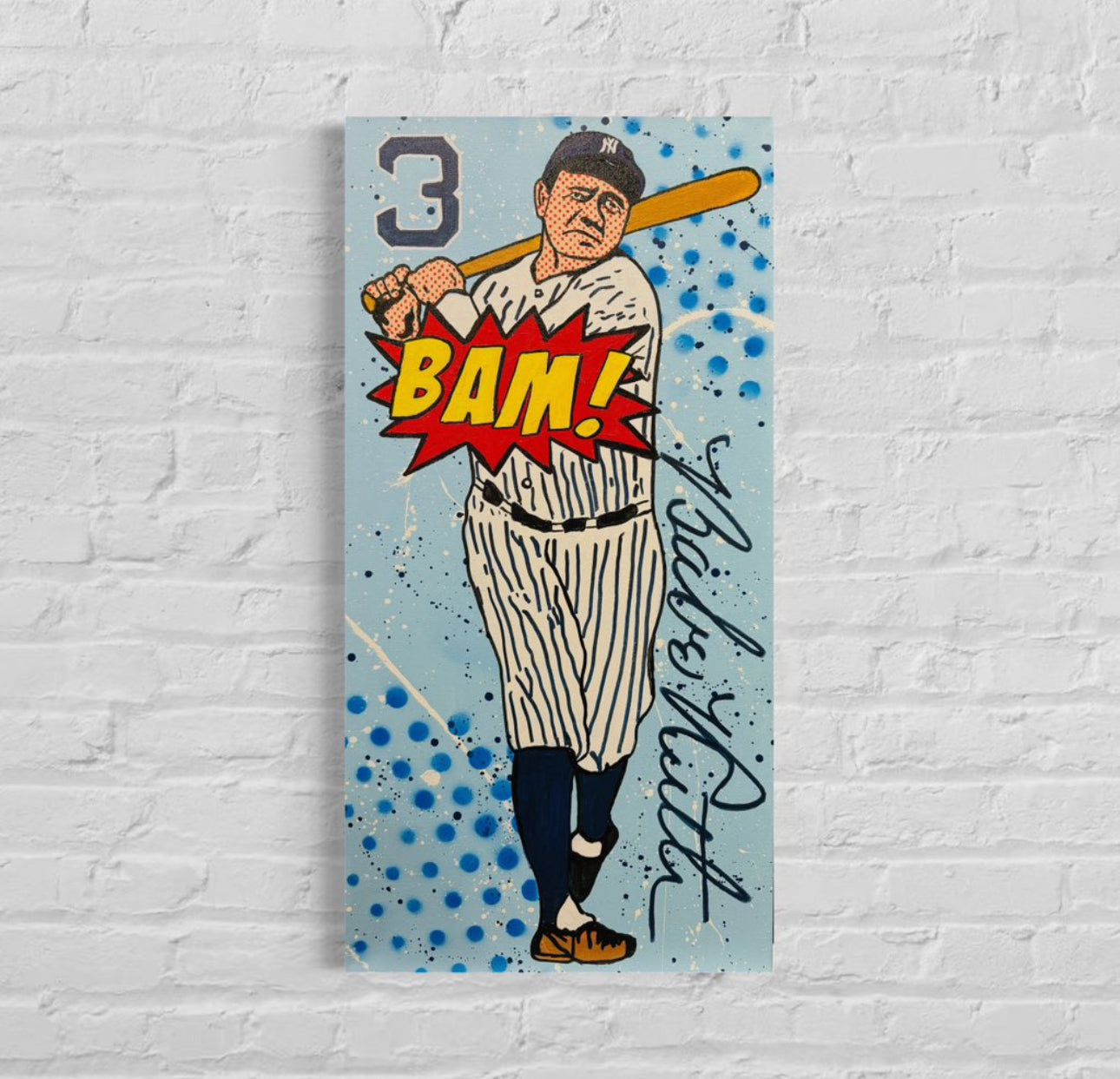 Babe Ruth (BAM!) 15x30x1.25in Canvas Print