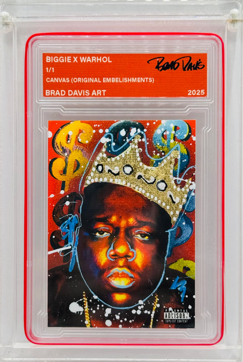 Biggie X Warhol (CANVAS ORIGINAL EMBELISHMENTS ACRYLIC PAINT & GOLD LEAF) Variation 1/1
