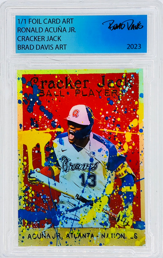 Ronald Acuña Jr. Cracker Jack 1/1 Foil Card Art