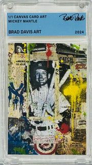 Mickey Mantle Canvas Card