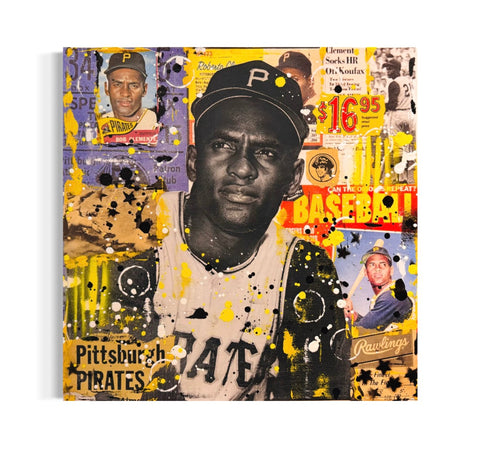 Roberto Clemente, 2025. Original 1/1 Art on 12x12x1.5in Canvas