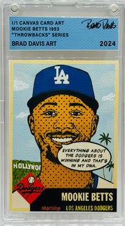 Mookie Betts 1953 1/1 Canvas Card Art