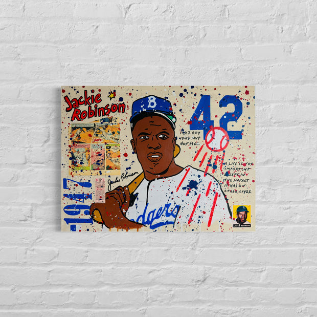 Jackie Robinson, 2023. Original 1/1 Art on 18x24x1.5in Canvas