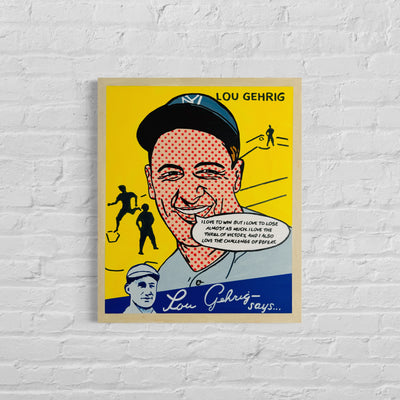 Lou Gehrig 1934"Talking Cards" Series, 2023. Original 1/1 art on 20x24x1.5in canvas.