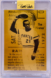 Roberto Clemente 3K Hits 1/1 Gold Card Art