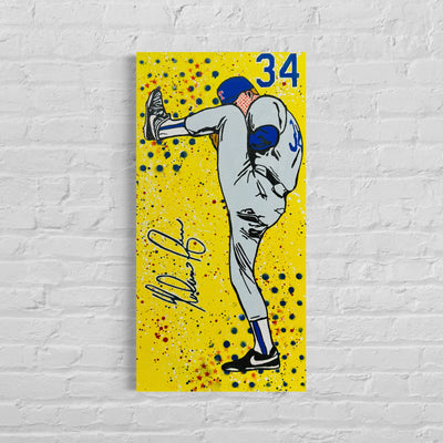 Nolan Ryan, 2023. Original 1/1 Art on 15x30x1.5n Canvas