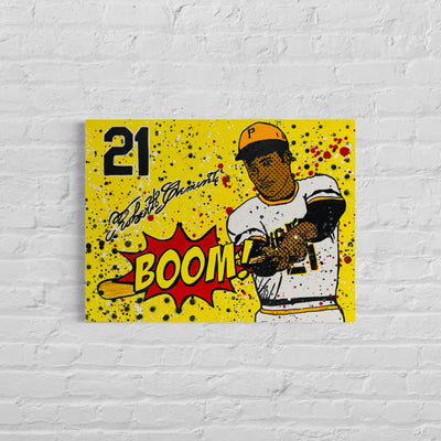 Roberto Clemente (BOOM!), 2023. Original 1/1 Art on 18x24x1.5in Canvas.