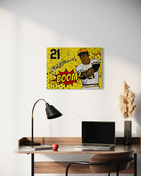 Roberto Clemente (BOOM!), 2023. Original 1/1 Art on 18x24x1.5in Canvas.