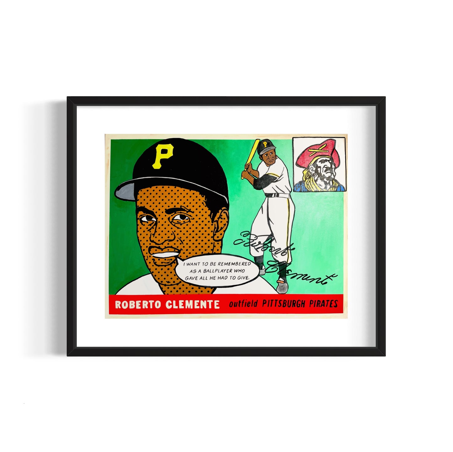 Roberto Clemente 1955 “Holy Grails” Series, 2024 Giclee Print