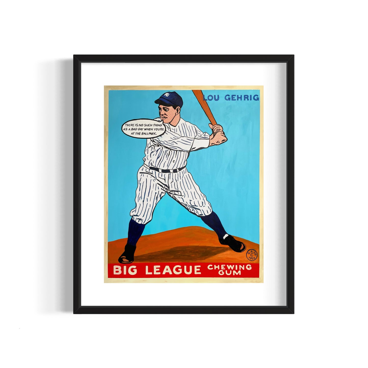 Lou Gehrig 1933 “Holy Grails” Series, 2024 Giclee Print