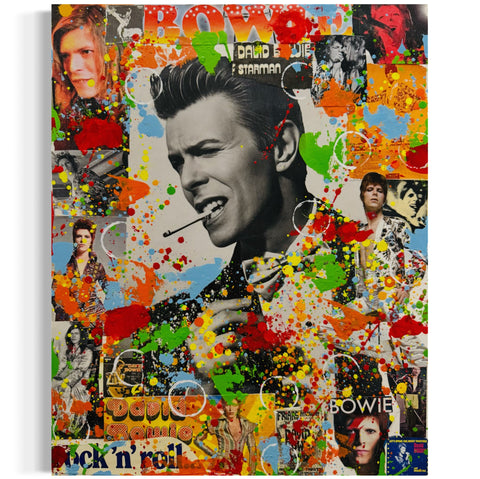 David Bowie, 2025. Original 1/1 Art on 16x20x1.5in Canvas