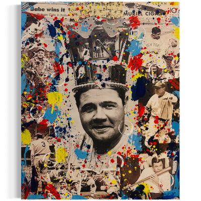 Babe Ruth, 2025. Original 1/1 Art on 16x20x1.5in Canvas