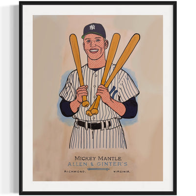 Mickey Mantle 1888, 2025 11x14 Giclee Print